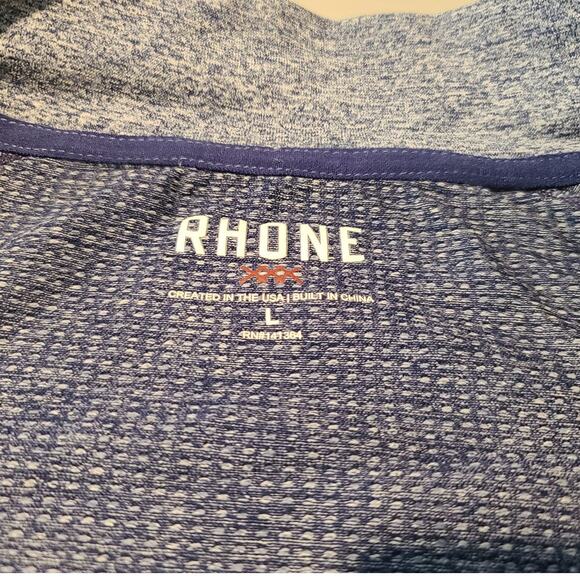 Rhone athletic blue long sleeve 1/4 zip pullover shirt jacket - large - Picture 2 of 4